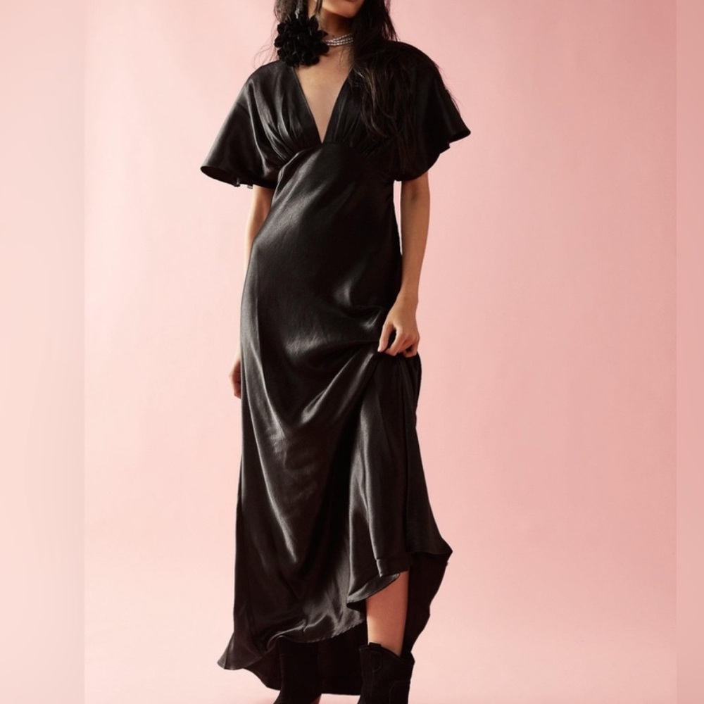 Free people silk maxi dress